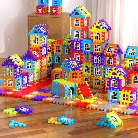 Jeux construction enfant 125bloc et 35 fenêtre