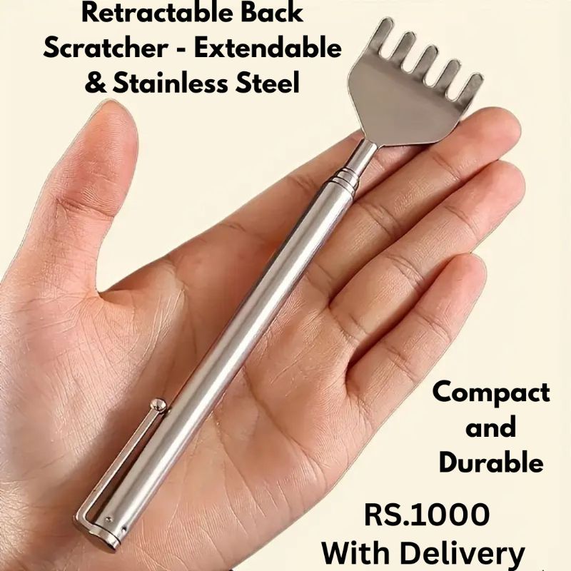 Retractable Back Scratcher - Extendable & Stainless Steel