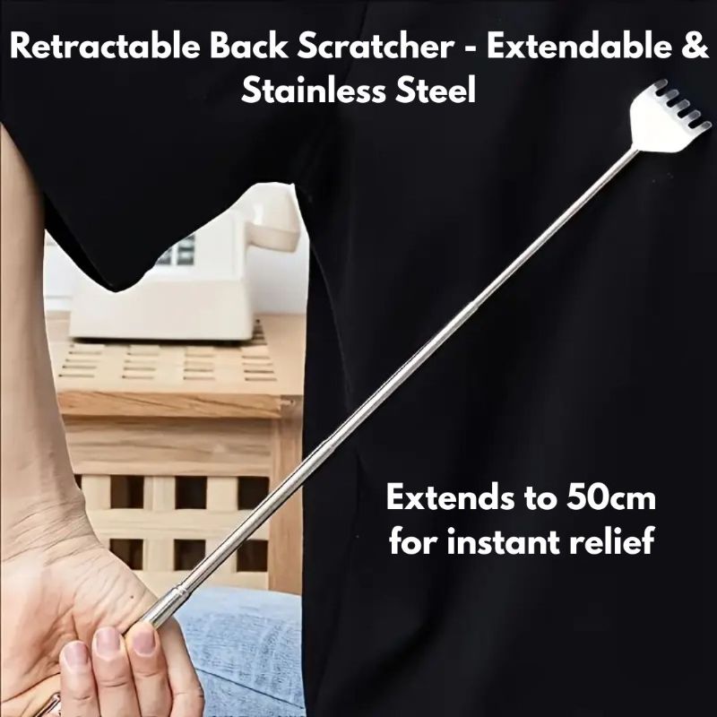 Retractable Back Scratcher - Extendable & Stainless Steel
