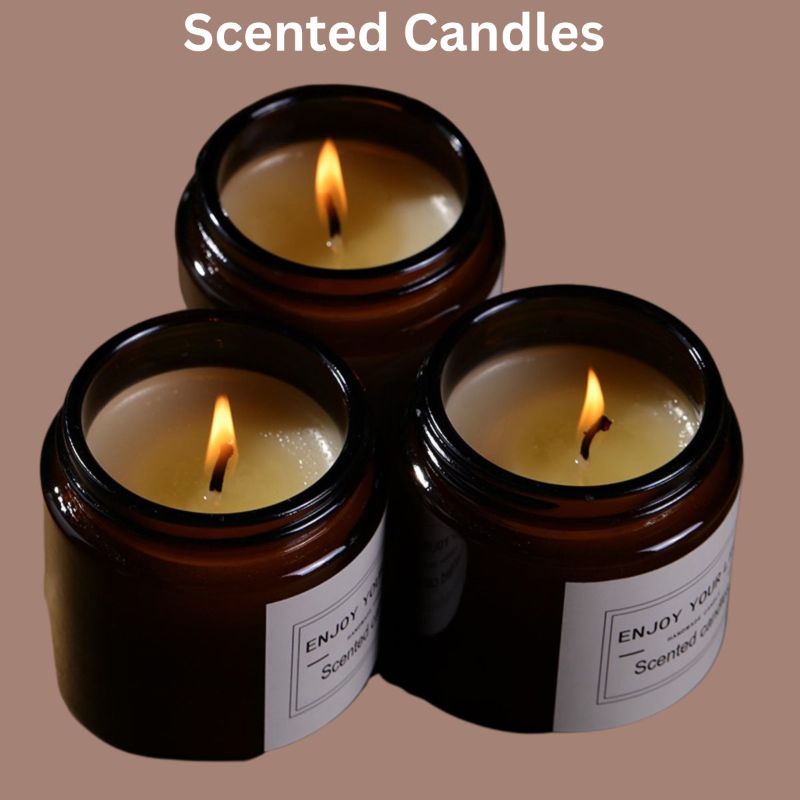 4-Pack Mini Scented Candles in Glass Jars - Gift Set