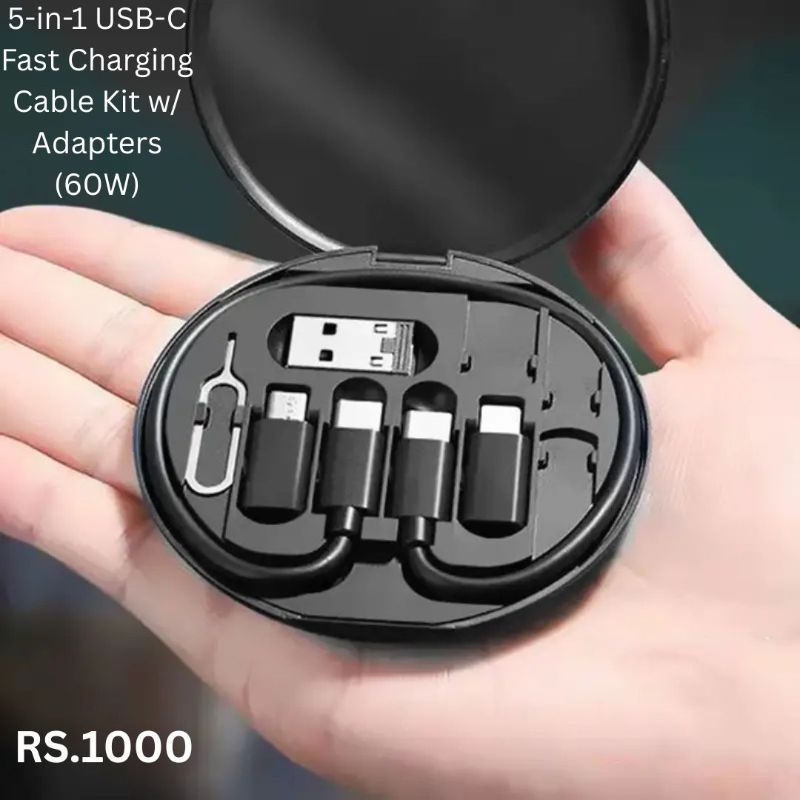 5-in-1 USB-C Fast Charging Cable Kit w/ Adapters (60W)