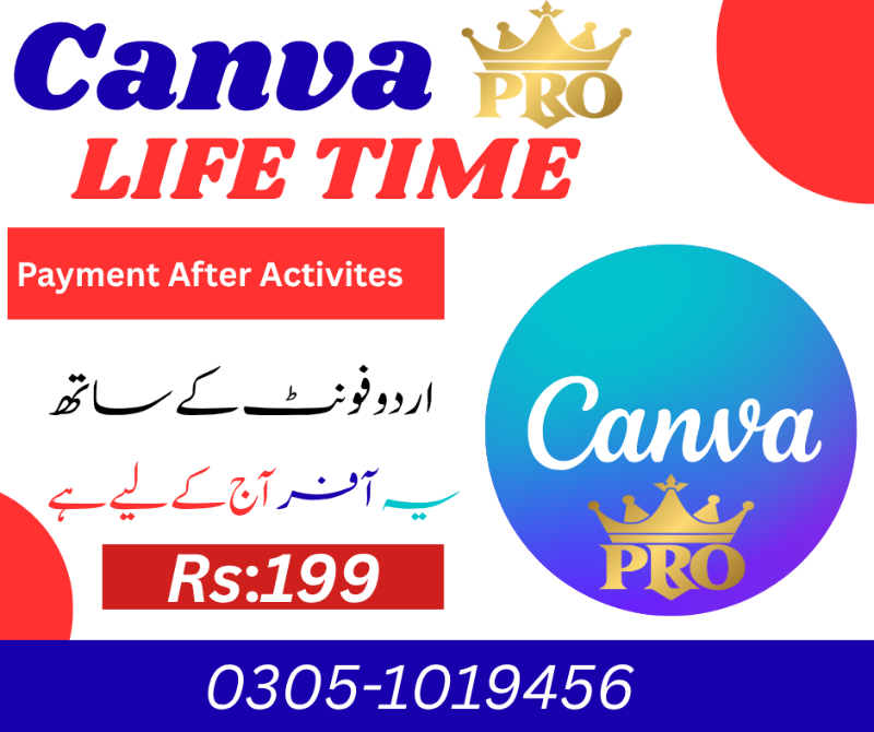 canva pro for life time