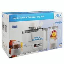 Anex AG-176GL 3 in 1 Juicer Blender & Grinder With OffIicial Warranty