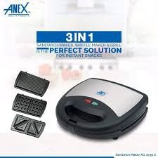 Anex AG-1039C 3 in 1 Sandwich Maker (750W) With Official Warranty