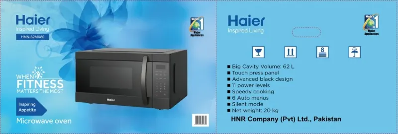 Haier HMN-62MX80 Solo Microwave Oven (62L)