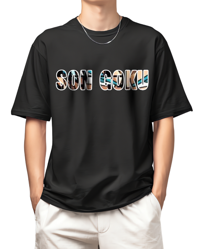 Son Goku Anime - Round Neck T shirt for Men