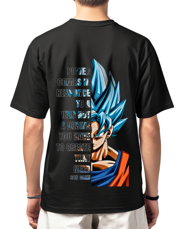 Son Goku Anime - Round Neck T shirt for Men