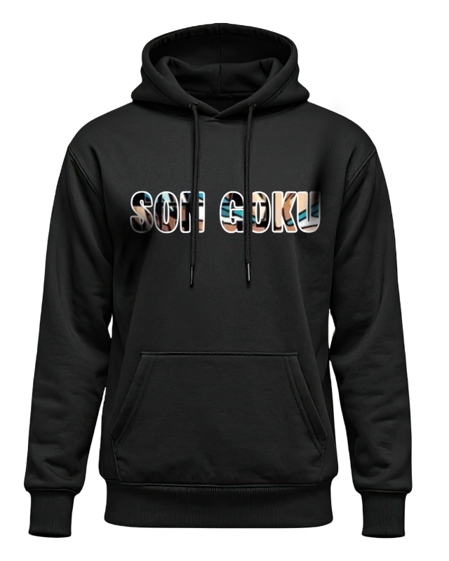 Son Goku - Printed Fleece Hoodie - Kangaroo Pocket Style - For Men