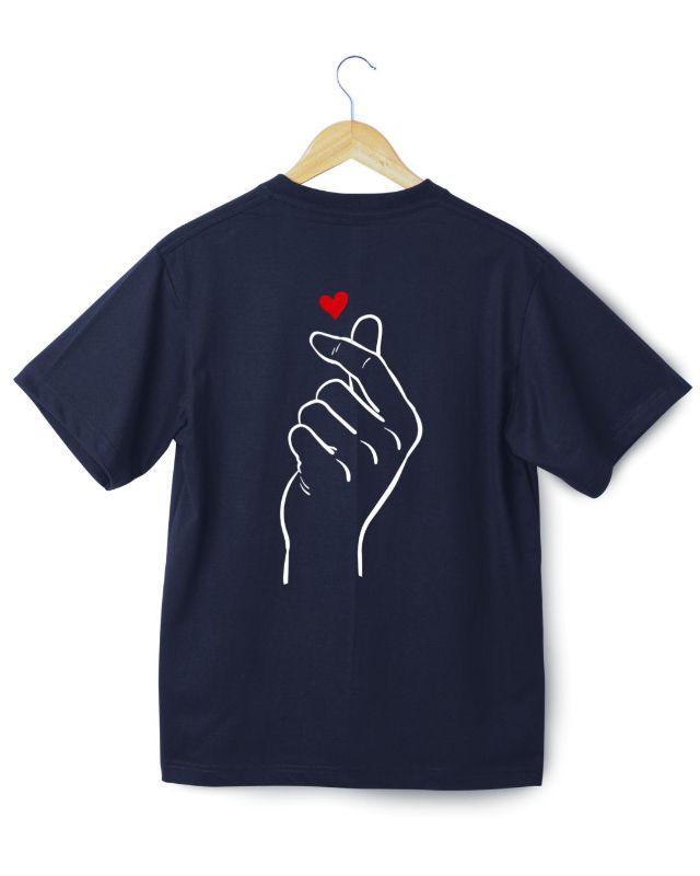 Korean Heart - Drop Shoulder T shirt