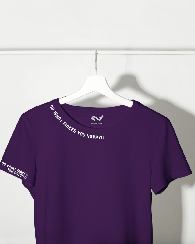 Happy - Round Neck T shirt