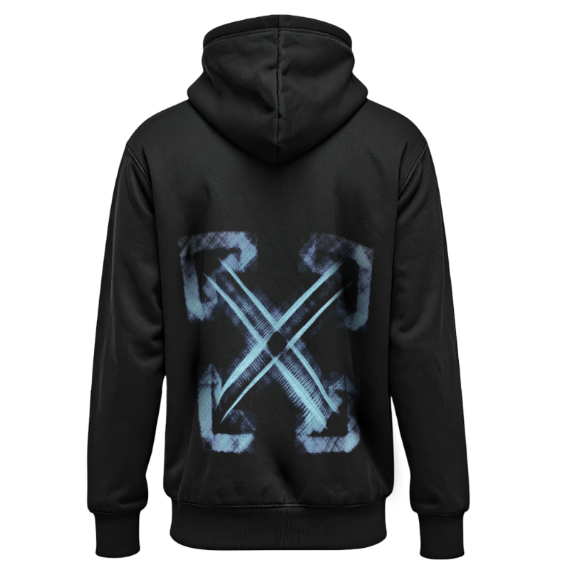 X Design - Printed Fleece Hoodie - Kangaroo Pocket Style - For Men