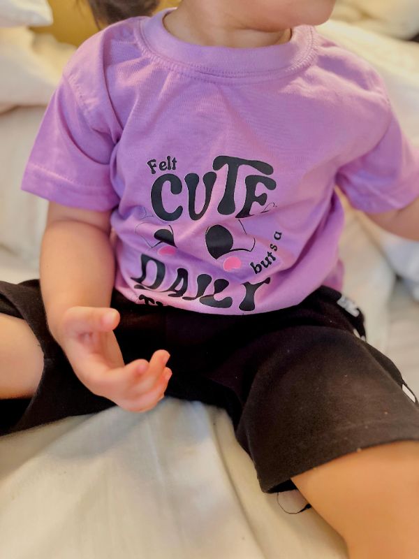 Cute - Round Neck T shirt for Kids