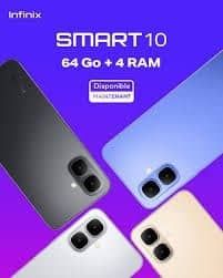 INFINIX SMART 10 64G DE STOCKAGE
NEUF ET TRES RAPIDE
