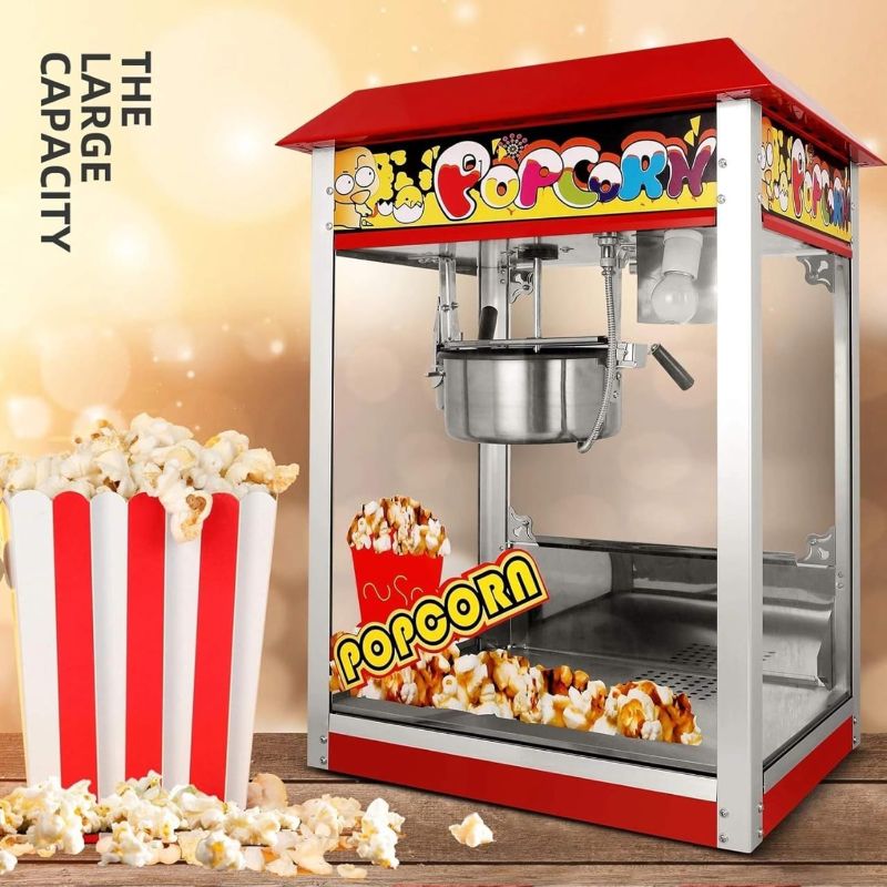 BGSFF Machine à Pop-Corn 
en Acier Inoxydable, pour Le Commerce et la Maison