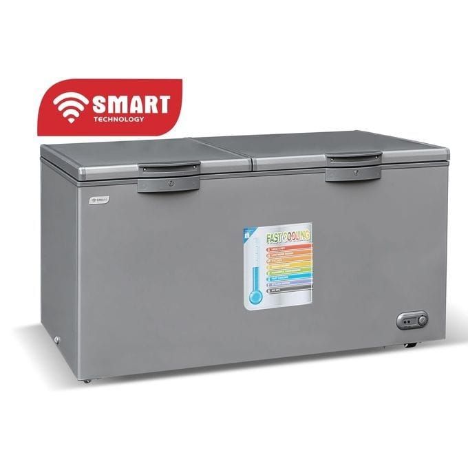 SMART TECHNOLOGY Congélateur Horizontal
2 Battants Avec Clef - STCC-550 - 423 Litres - GRIS