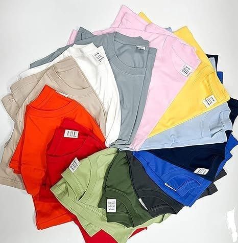 LOT de 3 T-shirts Manches Courtes
Homme Femme Estival et décontracté, en coton