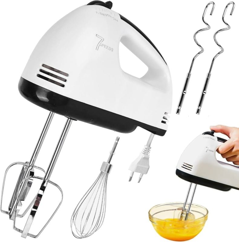 Batteur à Main
7 Vitesses Pour Cuisine, œuf, Gâteaux, Glace