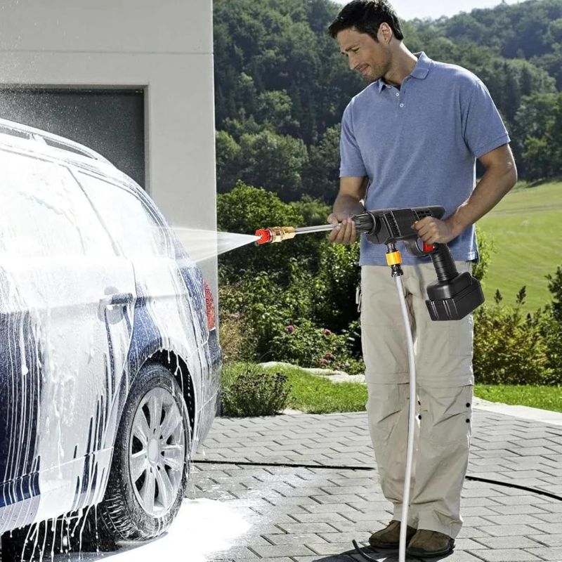 Pistolet A Eau Lavage De Voiture
Portable(Haute Pression)-Avec Deux Batteries