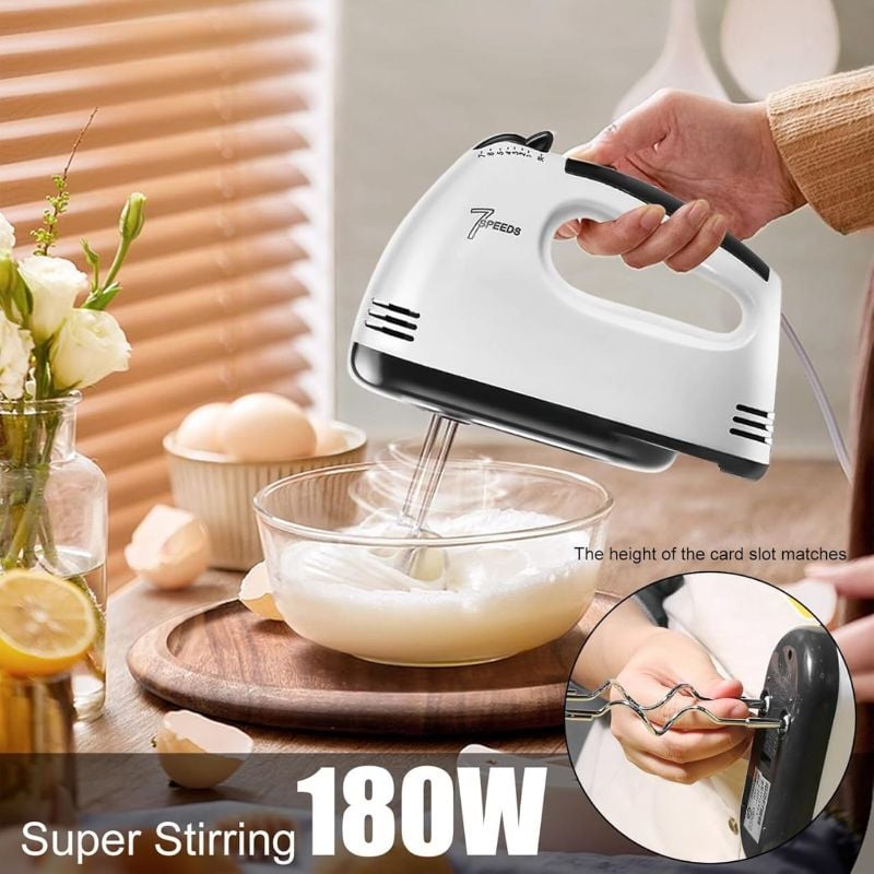 Batteur à Main
7 Vitesses Pour Cuisine, œuf, Gâteaux, Glace