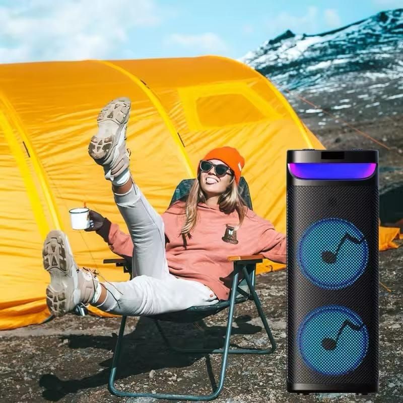 Haut-parleur Bluetooth sans fil 
coloré pour home cinéma karaoké, caisson de basses, RVB, extérieur, haute qualité