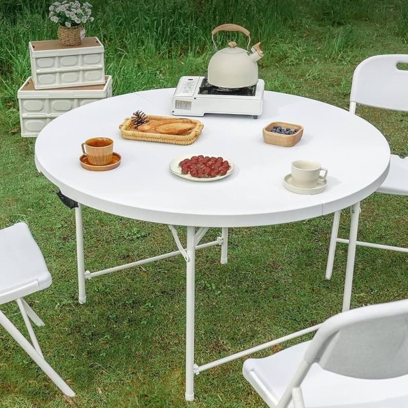 TABLE RONDE PLIANTE 1,22m
maison et camping