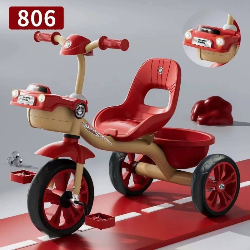 Tricycle Avec Poussette pour Enfant Jusqu'a 4ans