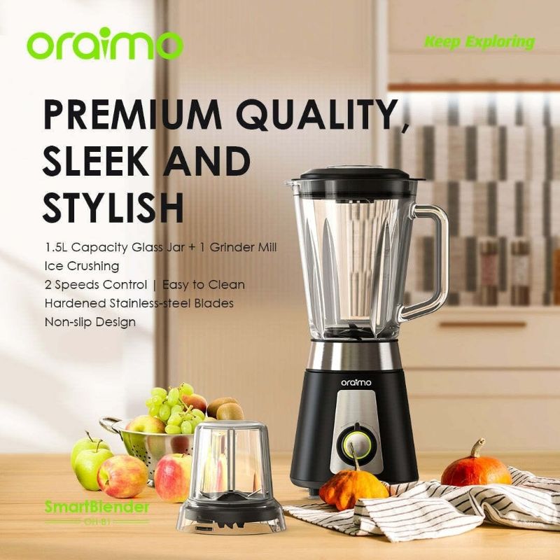 Oraimo Mixeur Smart
Capacité 2 Vitesses Contrôle Blender 1.5L
