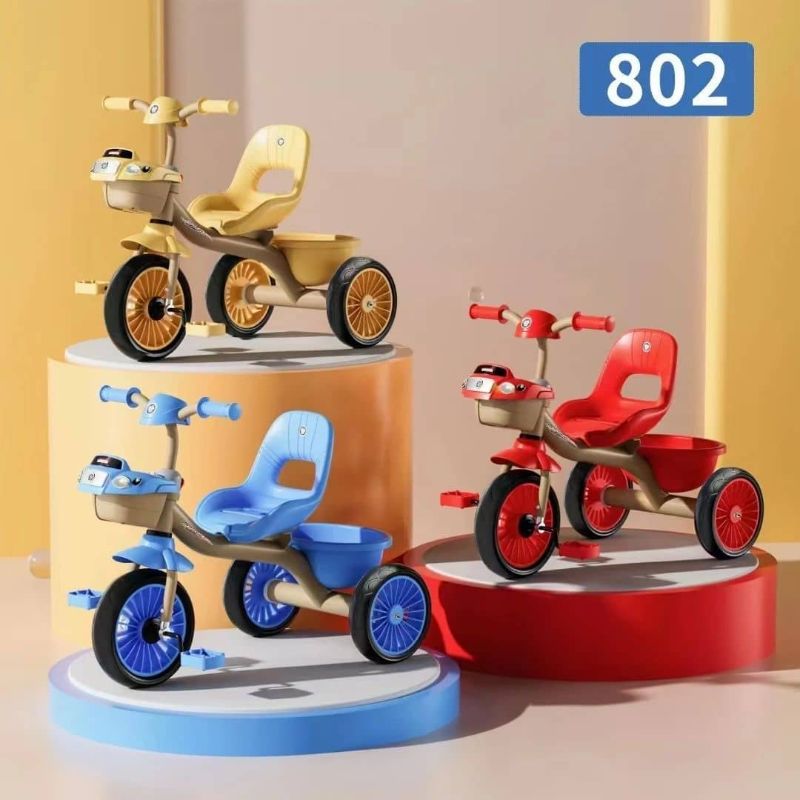 Tricycle Avec Poussette pour Enfant Jusqu'a 4ans