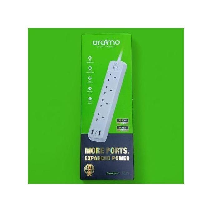 Rallonge
Oraimo Powerhub(OWS-E331) - 4 Prises, 3 Ports USB Multiprise
Référence : OWS-E331