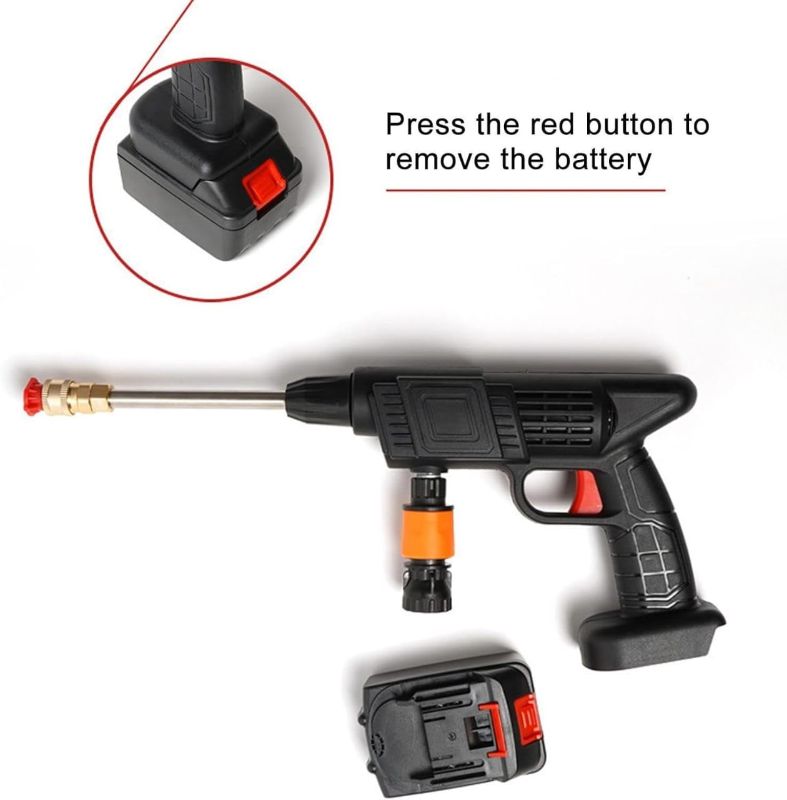 Pistolet A Eau Lavage De Voiture
Portable(Haute Pression)-Avec Deux Batteries