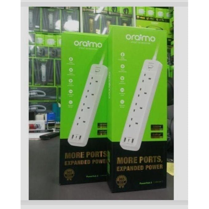Rallonge
Oraimo Powerhub(OWS-E331) - 4 Prises, 3 Ports USB Multiprise
Référence : OWS-E331