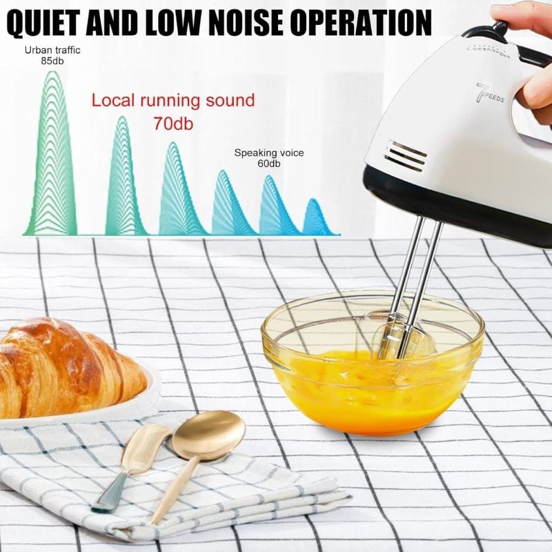 Batteur à Main
7 Vitesses Pour Cuisine, œuf, Gâteaux, Glace