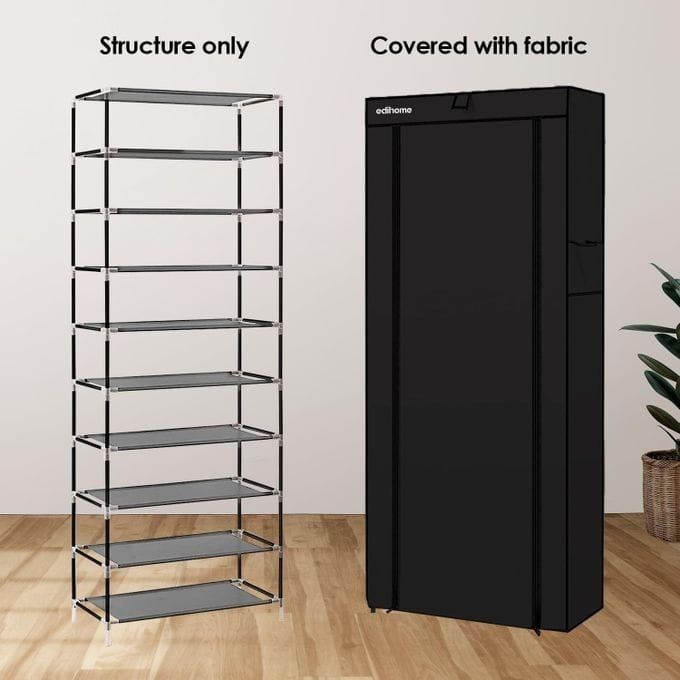 Armoire à Chaussures 9 Étagères
Avec Housse