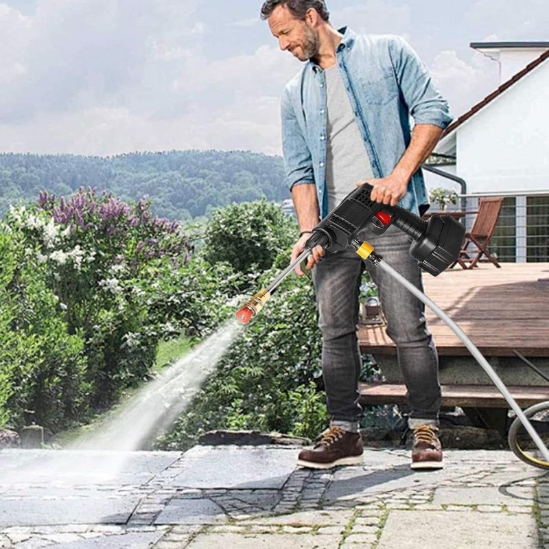 Pistolet A Eau Lavage De Voiture
Portable(Haute Pression)-Avec Deux Batteries