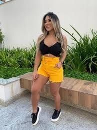 Shorts taille haute pour femme