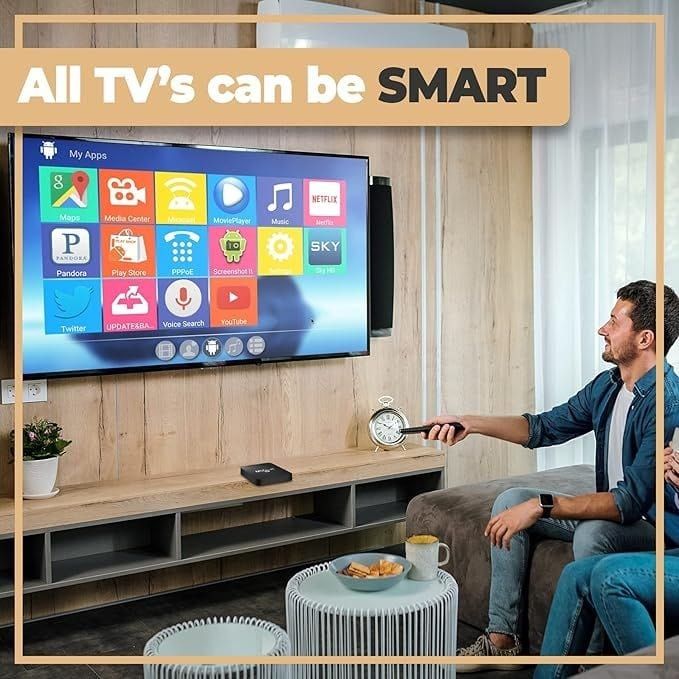 Box TV Android avec télécommande TV
Avec processeur Quad-Core 2,4 GHz