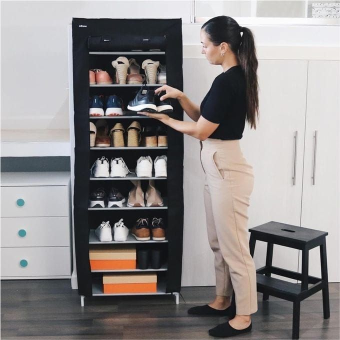 Armoire à Chaussures 9 Étagères
Avec Housse