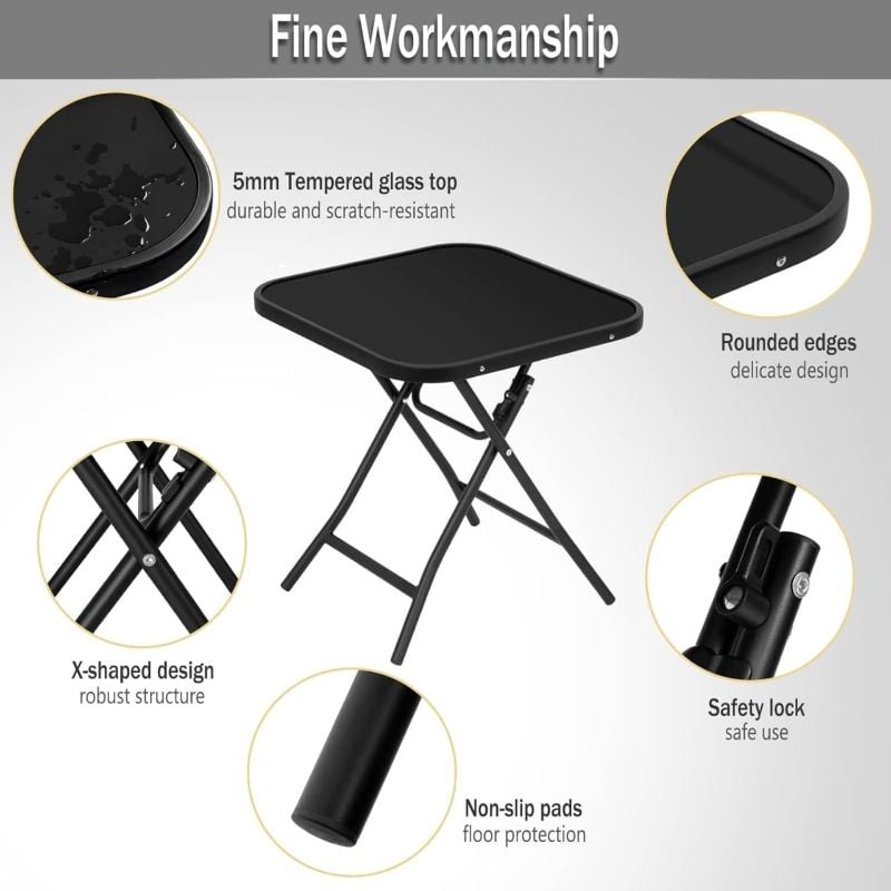 Table Pliable
Vitrée/Noir