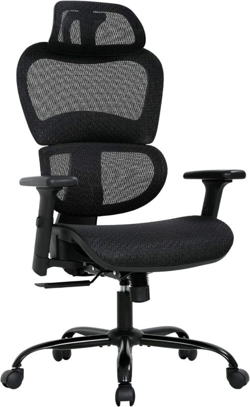Chaise de Bureau Ergonomique
en maille avec accoudoirs 3D et soutien lombaire