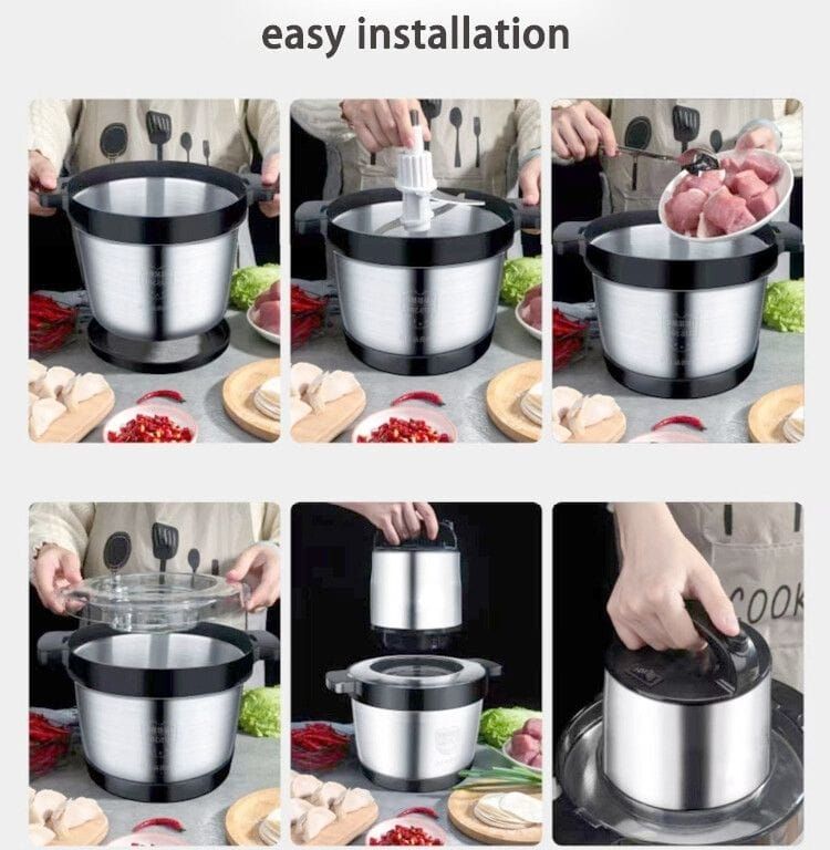 Mixeur Foutou Et Viande
Domestique En Acier Inoxydable
.Puissance : 1500W