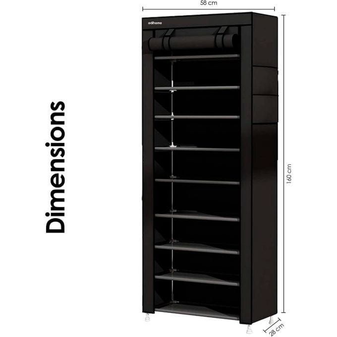Armoire à Chaussures 9 Étagères
Avec Housse