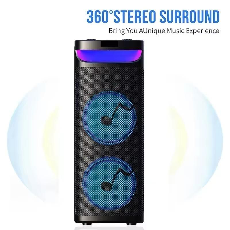 Haut-parleur Bluetooth sans fil 
coloré pour home cinéma karaoké, caisson de basses, RVB, extérieur, haute qualité