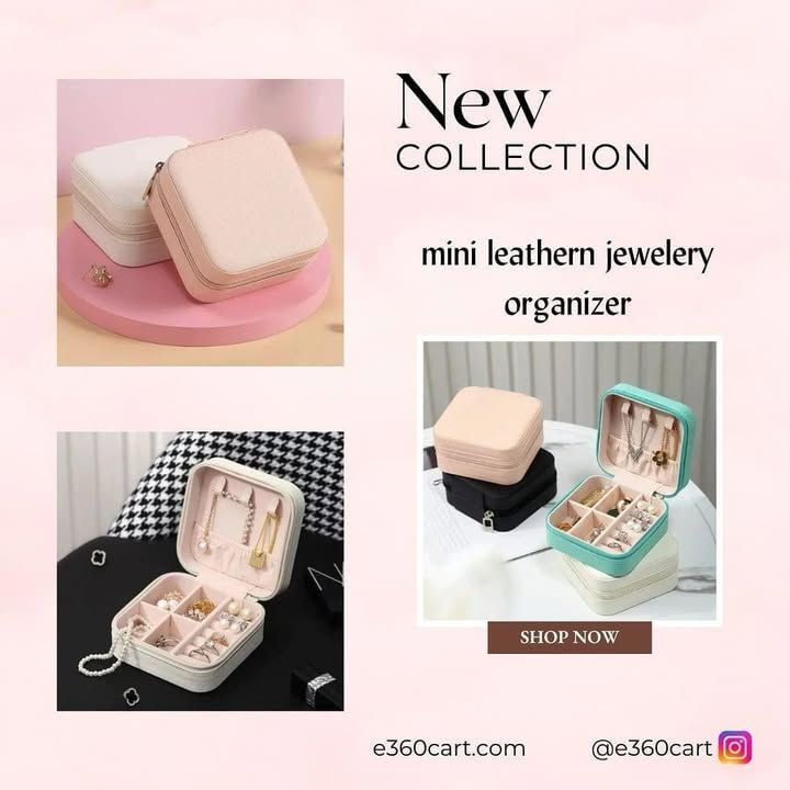 LEATHER JEWELLERY ORGANIZER BOX