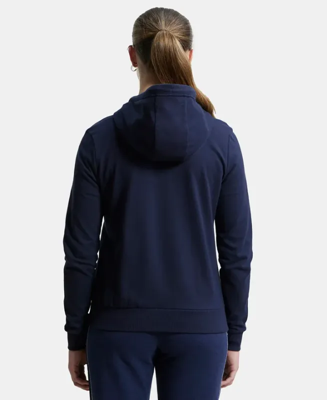 Super Combed Cotton French Terry Fabric Hoodie Jacket with Side Pockets #AW30 Women