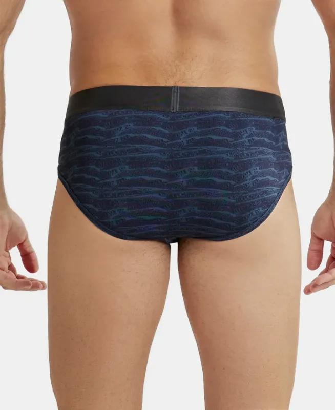 #IC29 Tactel Microfiber Elastane Stretch Printed Brief with Moisture Move Properties Menswear