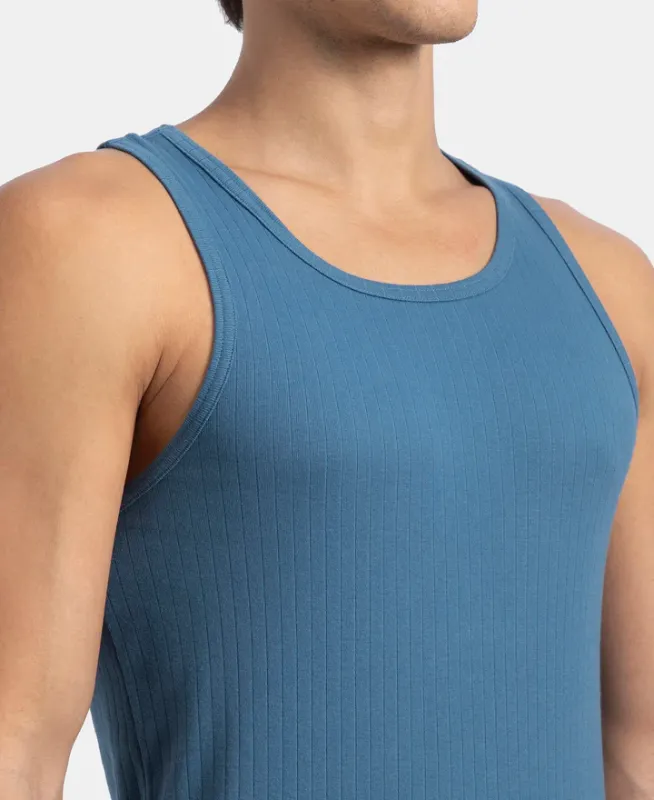 #9922 Super Combed Cotton Rib Round Neck with Racerback Gym Vest Menswear