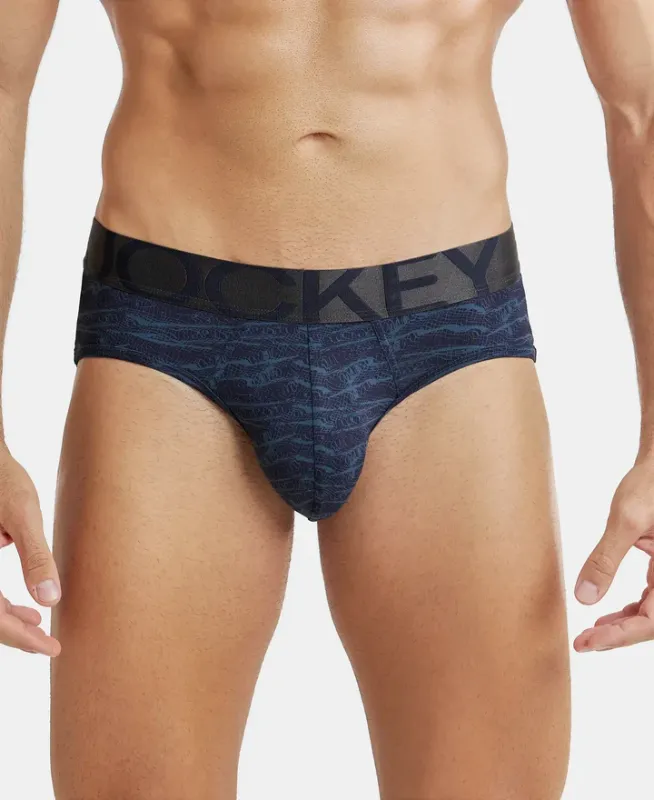 #IC29 Tactel Microfiber Elastane Stretch Printed Brief with Moisture Move Properties Menswear