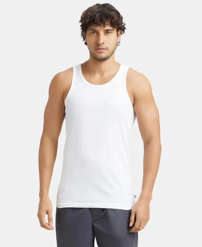 #8820 Super Combed Cotton Round Neck Sleeveless Vest Menswear