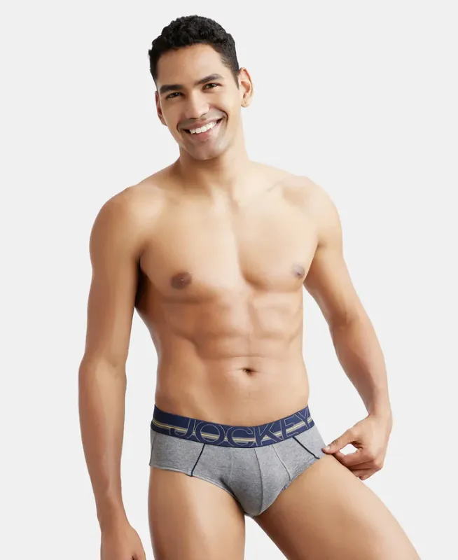 #US14 Super Combed Cotton Solid Brief with Ultrasoft Waistband Menswear