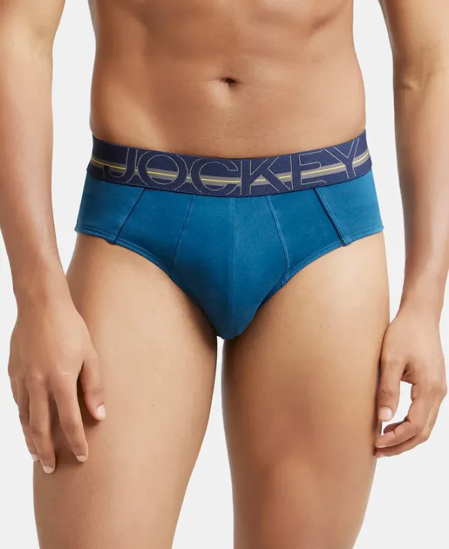 #US14 Super Combed Cotton Solid Brief with Ultrasoft Waistband Menswear